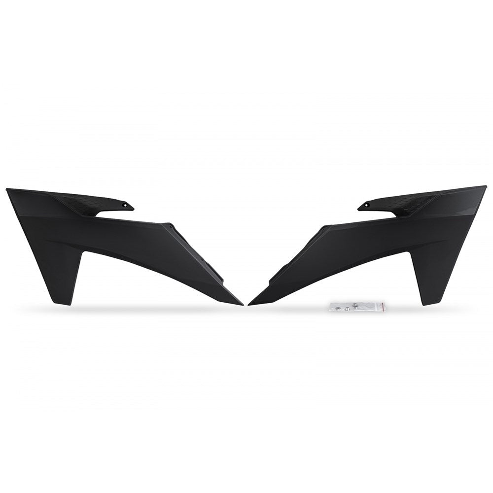 UFO KTM COMPATIBLE RADIATOR COVERS SX125/250/300 23-24 SX-F250/350/450 23-24 EXC/F250/350/450 24-25 EXC-F 500 24-25 BLK