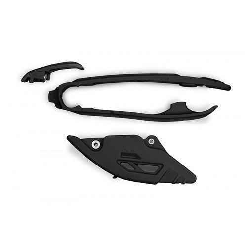 UFO KTM COMPATIBLE CHAIN GUIDE/SWINGARM SLIDER SSX/F125/250/300350/450 23-25 SX150 25-25 EXC/F150/250/300350/450/5024-25 (BLK)