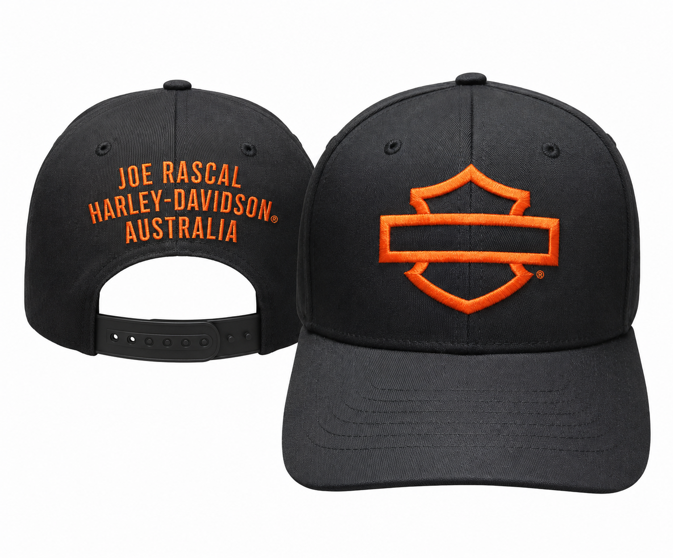 OPEN B&S Black Six Panel Structured Snapback Hat