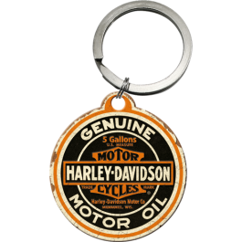 Harley-Davidson Genuine Motor Oil Keyring by Nostalgic-Art