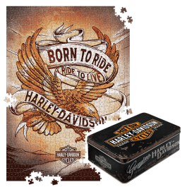 Harley-Davidson Born to Ride Eagle 1 Jigsaw Puzzle – 1000 Pieces by Nostalgic-Art