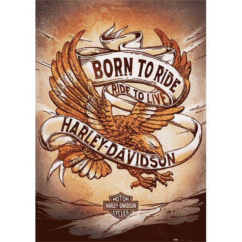 Harley-Davidson Born to Ride Eagle 1 Jigsaw Puzzle – 1000 Pieces – view 4