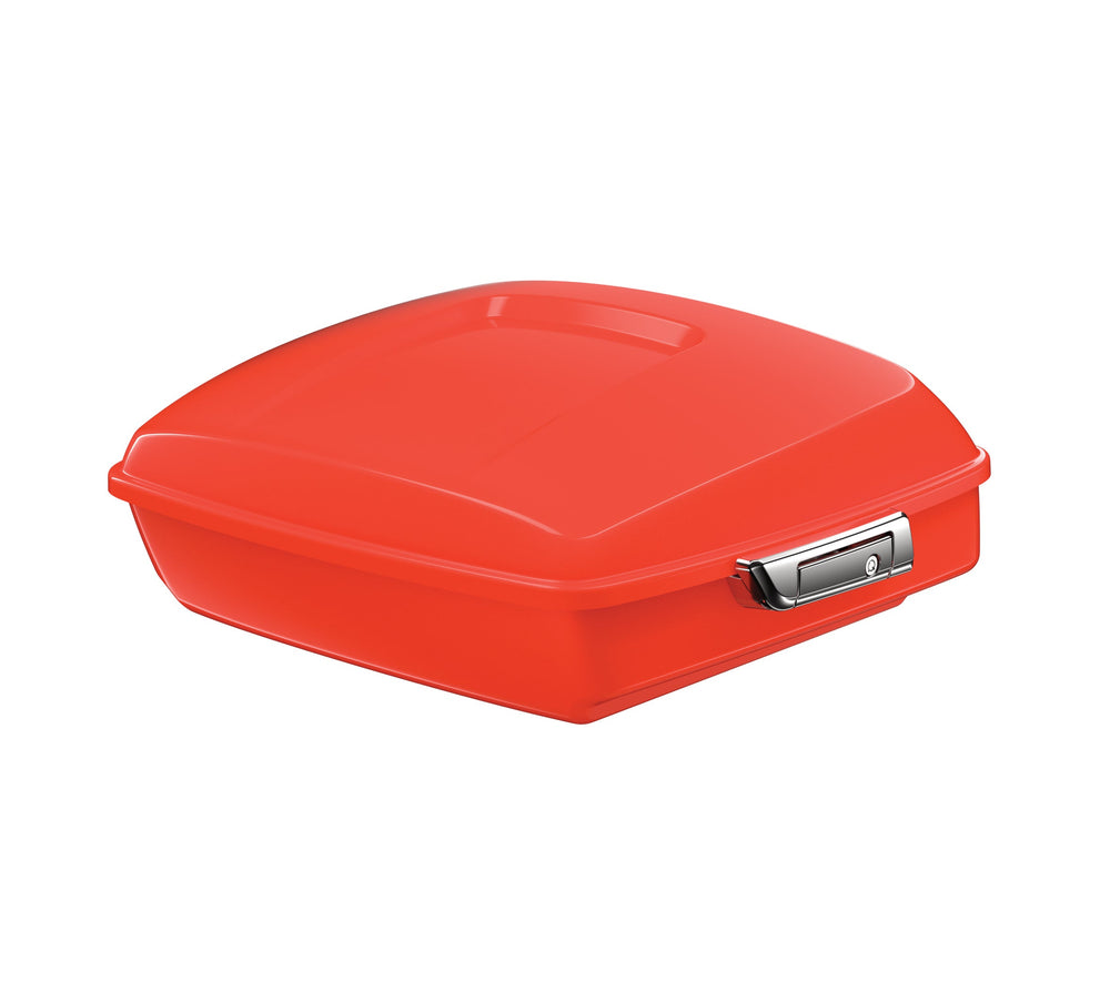 Harley-Davidson Chopped Tour-Pak Luggage - Blood Orange - Chrome Hardware