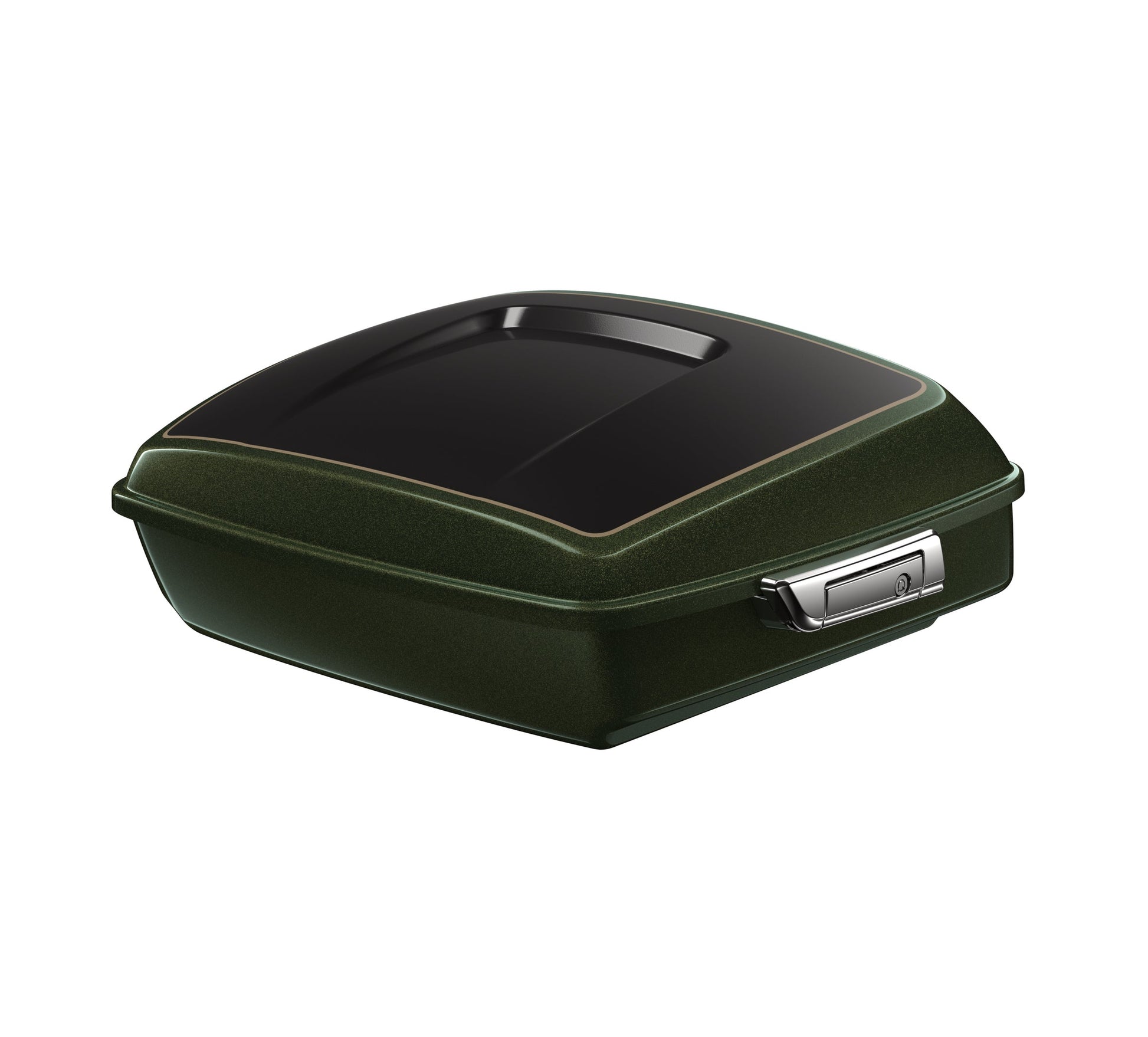Harley-Davidson Chopped Tour-Pak Luggage - Olive Steel Metallic/Vivid Black - Chrome Hardware