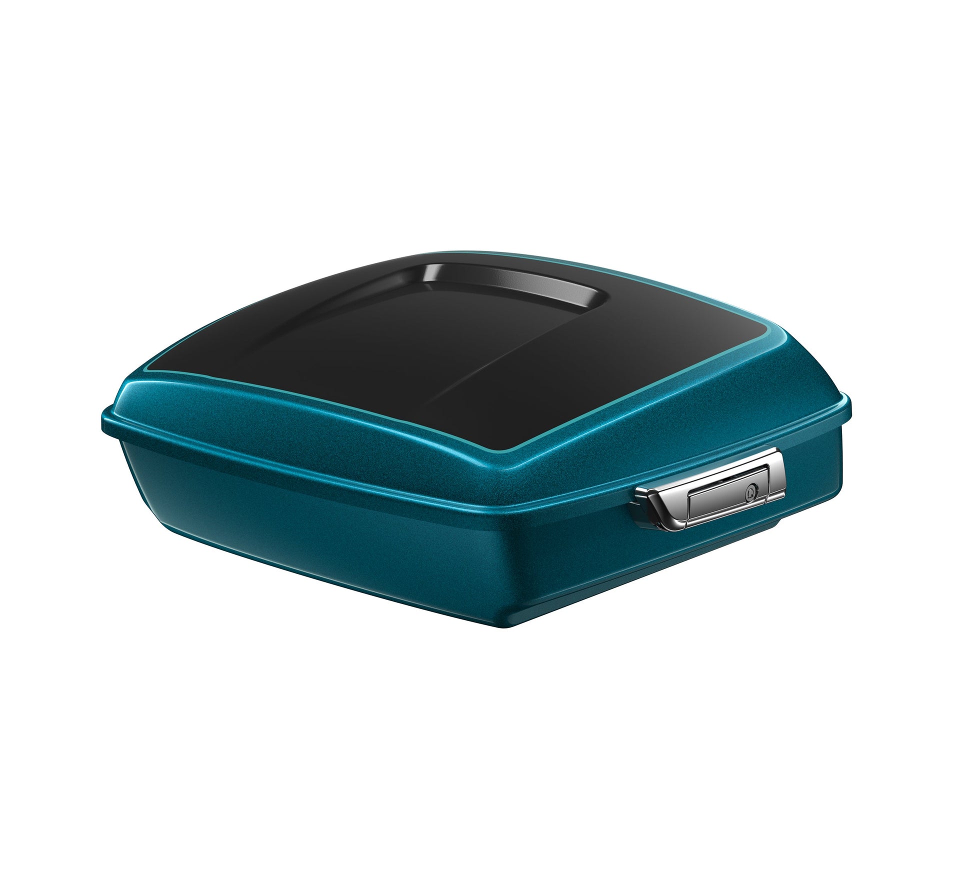 Harley-Davidson Chopped Tour-Pak Luggage - Teal Thunder/Vivid Black - Chrome Hardware