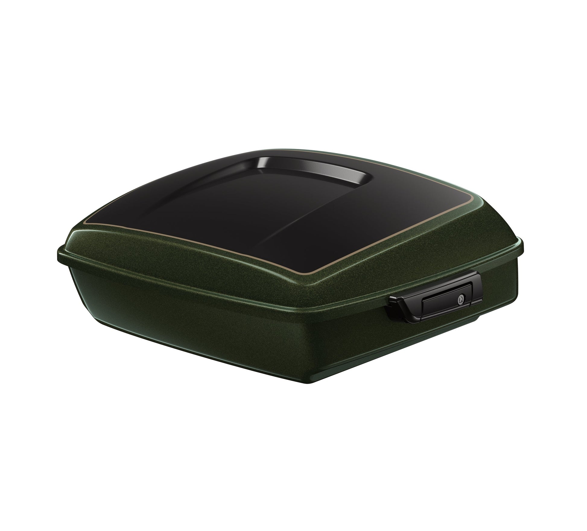 Harley-Davidson Chopped Tour-Pak Luggage - Olive Steel Metallic/Vivid Black - Black Hardware