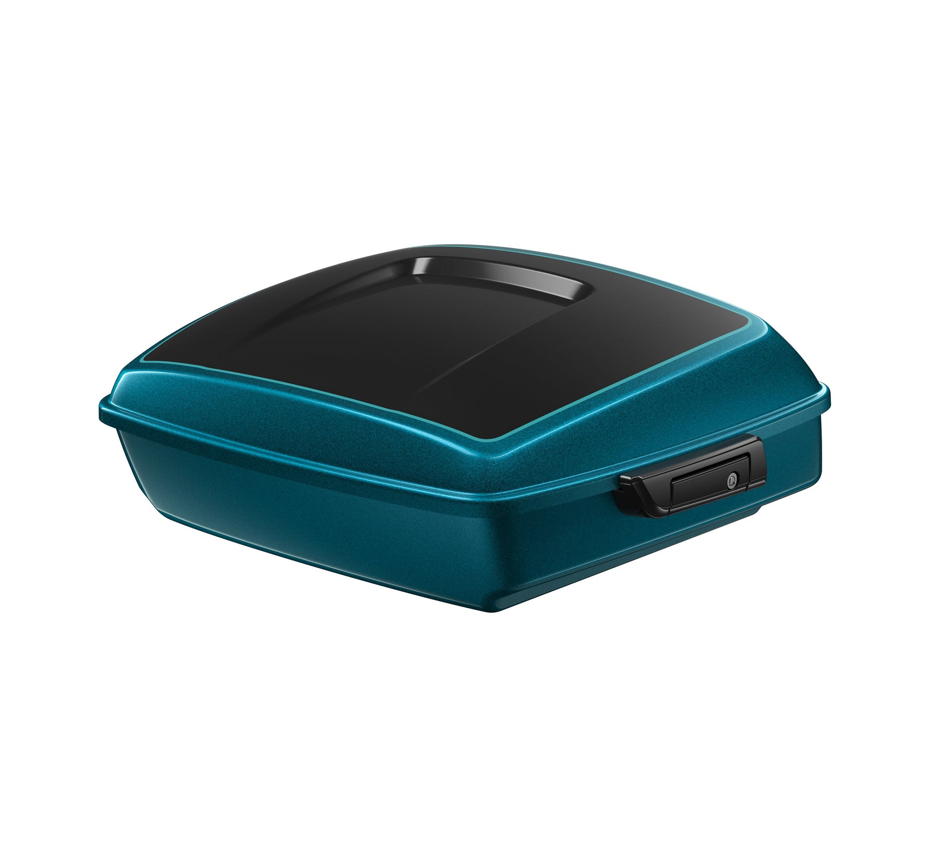 Harley-Davidson Chopped Tour-Pak Luggage - Teal Thunder/Vivid Black - Black Hardware