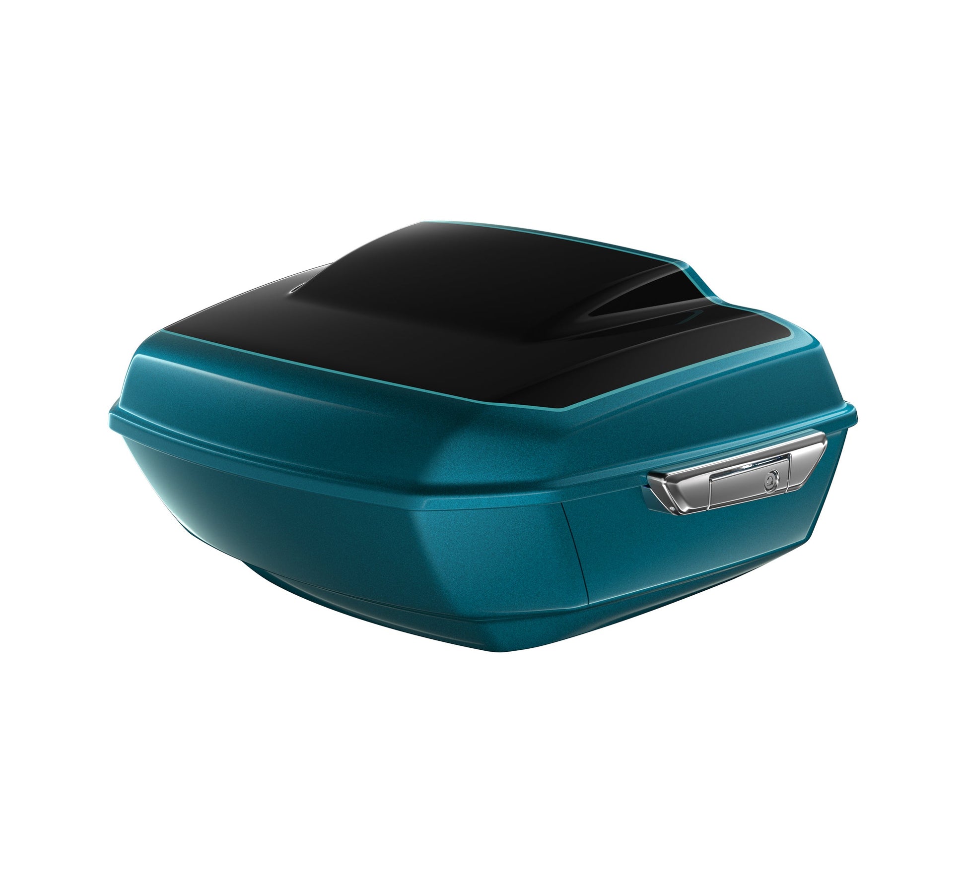 Harley-Davidson Grand Tour-Pak Luggage - Teal Thunder/Vivid Black - Chrome Hardware