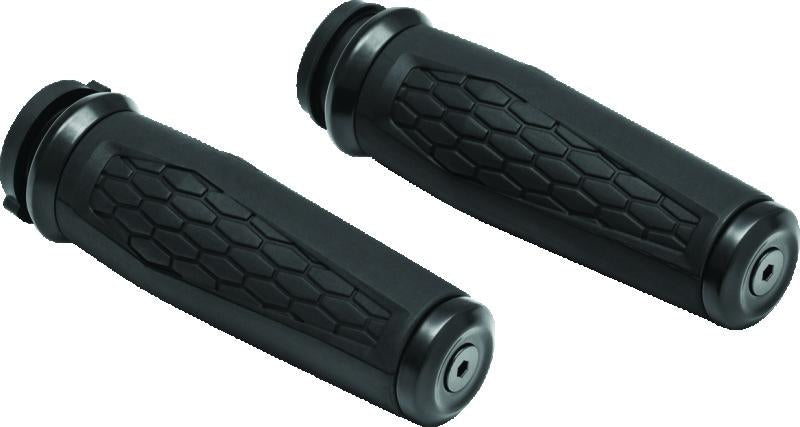 Kuryakyn Hex Grips Throttle-By-Wire Black