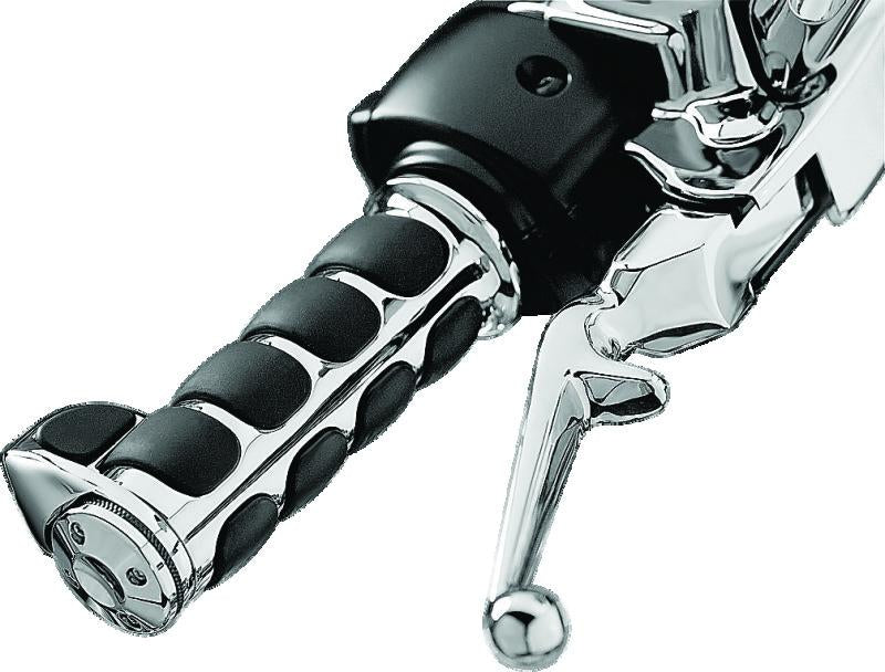 Kuryakyn ISO Grips With Throttle Boss Throttle-By-Wire Chrome
