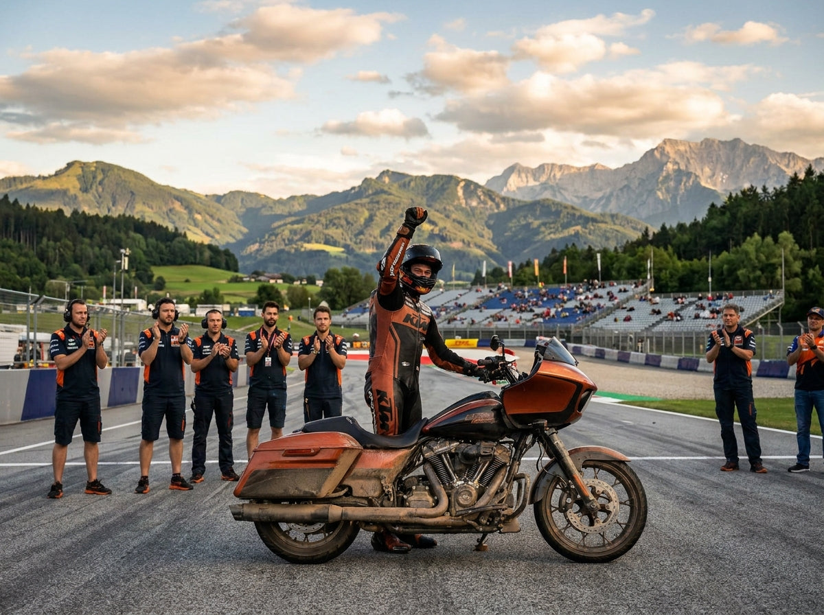 Post-race celebration