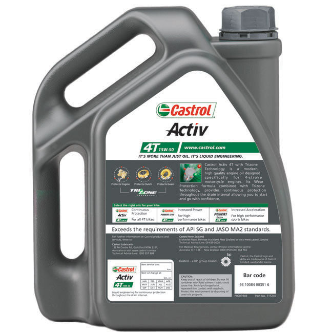 Castrol Oils & Sprays – 2T, 4T, Chain & Filter Oil