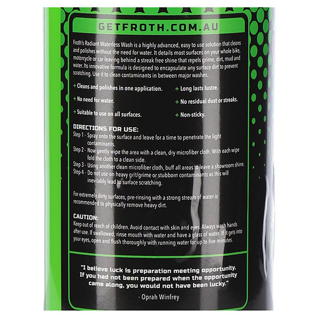 Froth Cleaning & Detailing Products – Sprays, Concentrates, Brushes & Hand Care