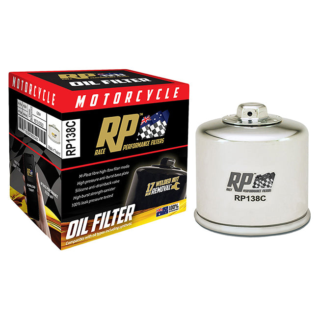 RP Filters – High Performance Oil Filters – Standard & Chrome Options