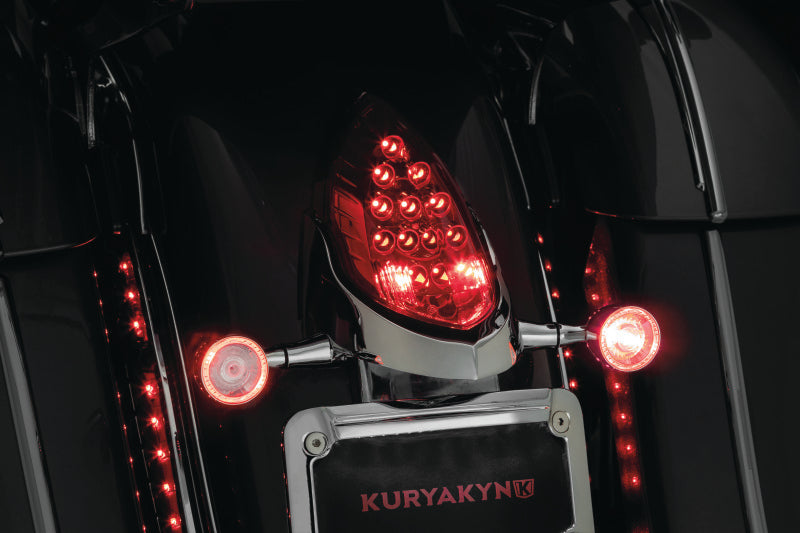 Kuryakyn Rear Turn Signal & License Plate Mount Indian Chrome
