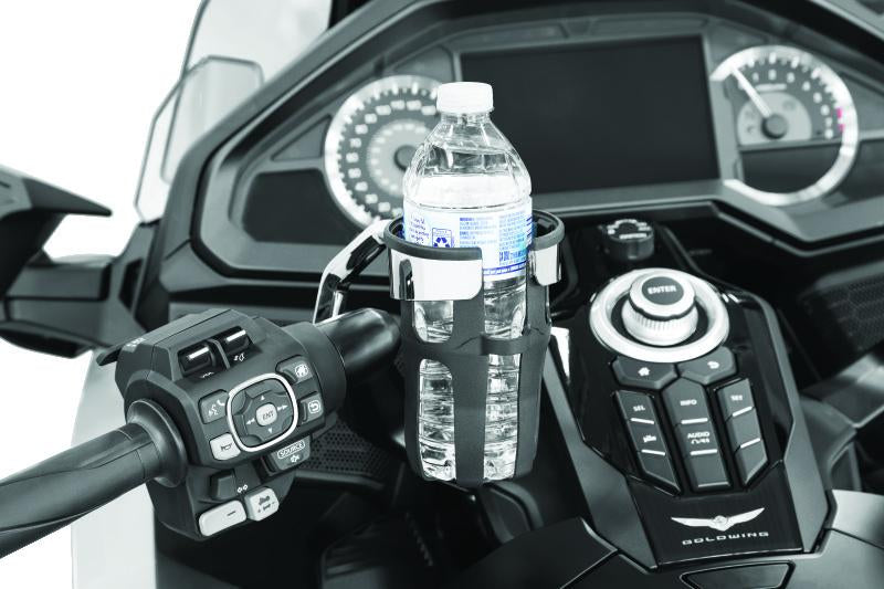 Kuryakyn Reflex Drink Holder Honda Goldwing DCT Handlebar Left Side Mount Chrome