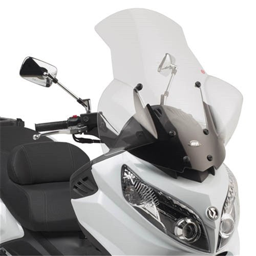 GIVI WINDSCREEN ONLY TRANSPARENT - SYM MAXSYM 400-600 11-20 (NEEDS FITTING KIT D7051KIT)  [ONC01]