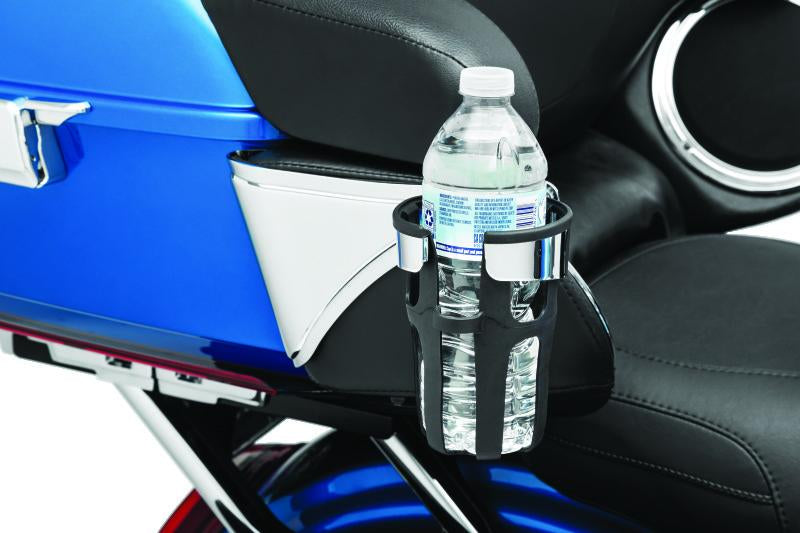 Kuryakyn Reflex Drink Holder Right Side HD Touring Passenger Mount 14 and Up Chrome