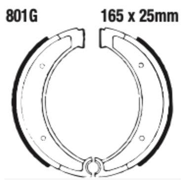 EBC Brakes Grooved Brake Shoe Set – G Series Fitments