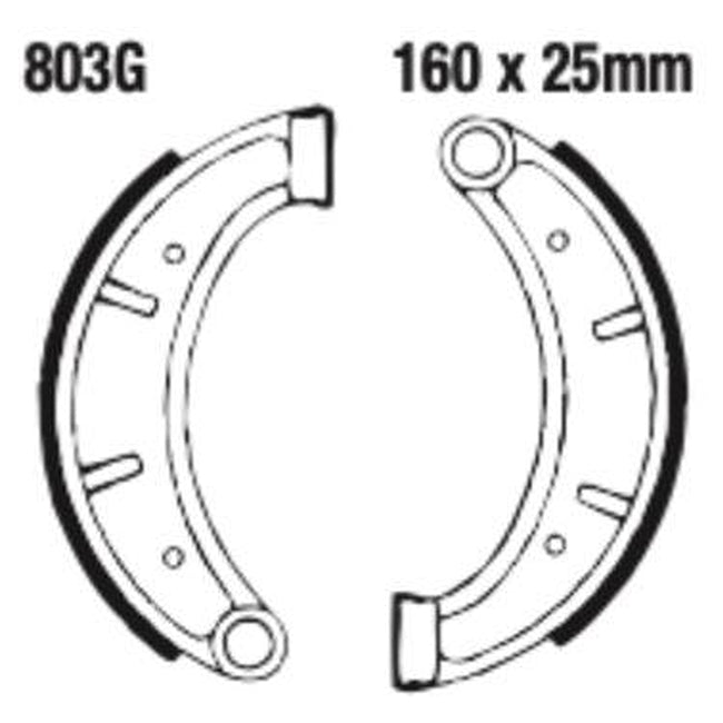 EBC Brakes Grooved Brake Shoe Set – G Series Fitments