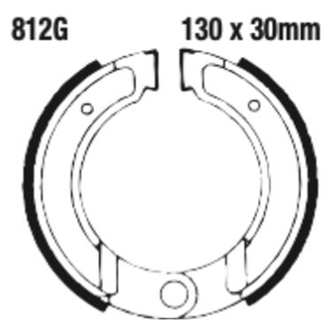 EBC Brakes Grooved Brake Shoe Set – G Series Fitments