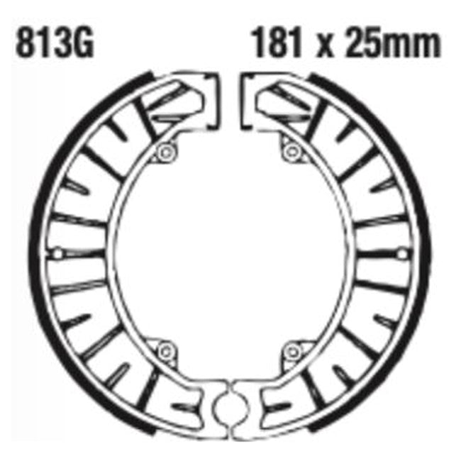 EBC Brakes Grooved Brake Shoe Set – G Series Fitments