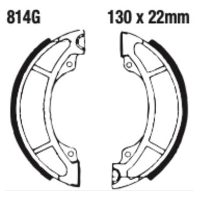 EBC Brakes Grooved Brake Shoe Set – G Series Fitments