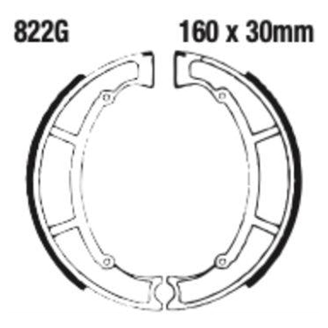 EBC Brakes Grooved Brake Shoe Set – G Series Fitments