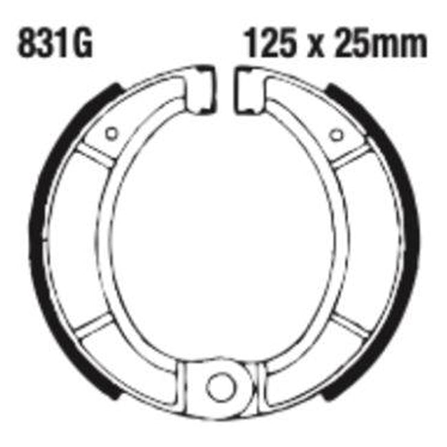 EBC Brakes Grooved Brake Shoe Set – G Series Fitments