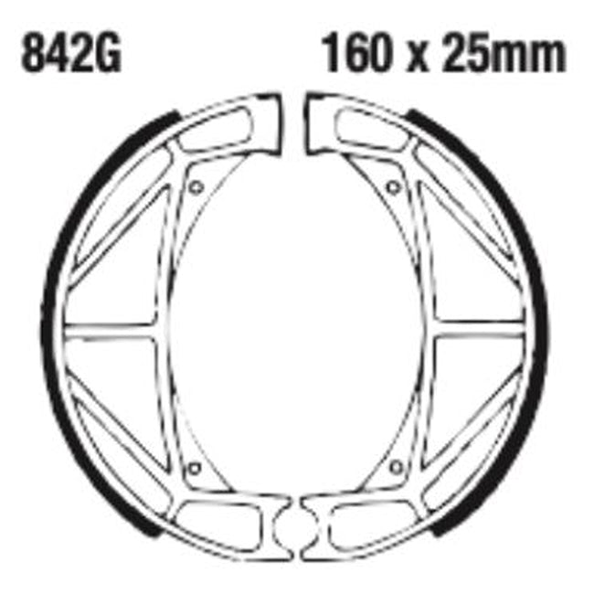 EBC Brakes Grooved Brake Shoe Set – G Series Fitments
