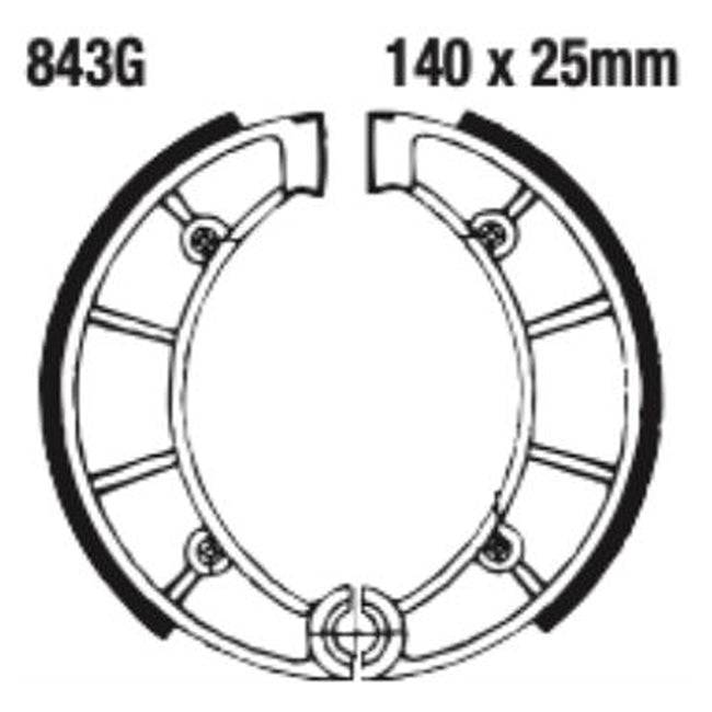 EBC Brakes Grooved Brake Shoe Set – G Series Fitments