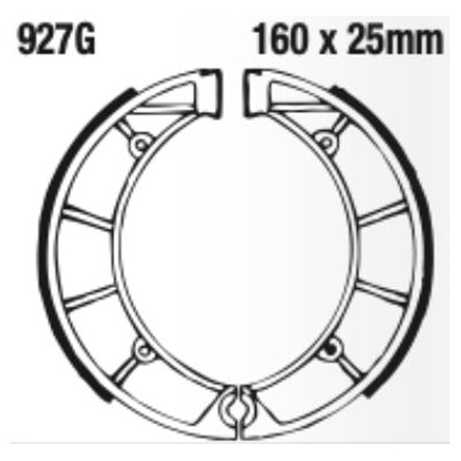 EBC Brakes Grooved Brake Shoe Set – G Series Fitments