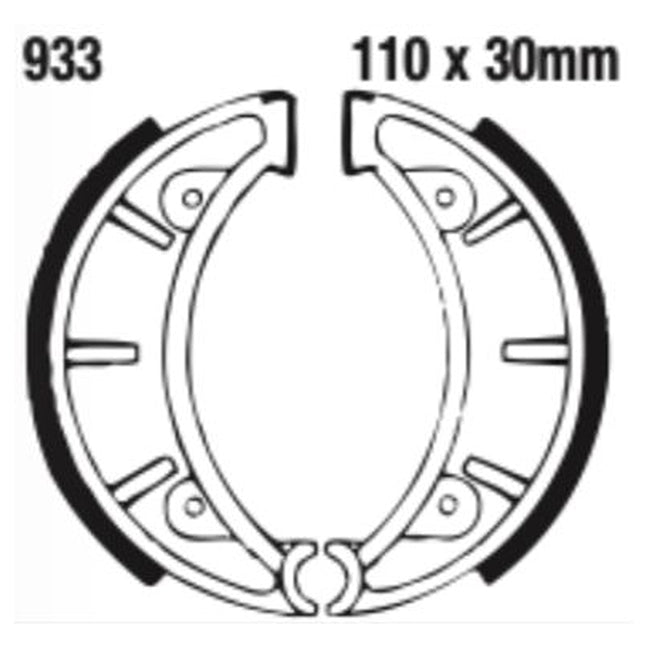 EBC Brakes Grooved Brake Shoe Set – G Series Fitments