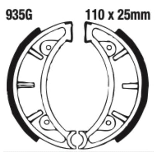 EBC Brakes Grooved Brake Shoe Set – G Series Fitments