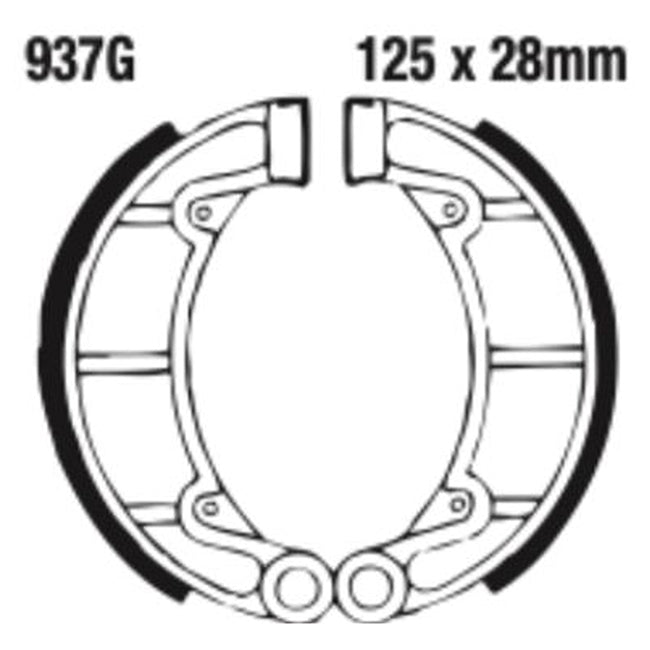EBC Brakes Grooved Brake Shoe Set – G Series Fitments