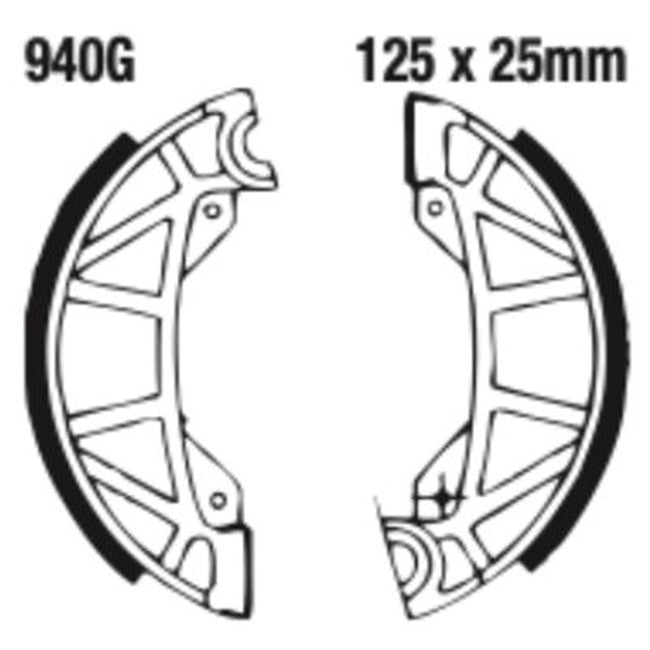 EBC Brakes Grooved Brake Shoe Set – G Series Fitments