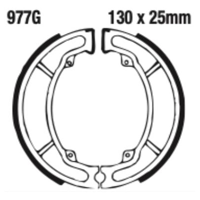 EBC Brakes Grooved Brake Shoe Set – G Series Fitments