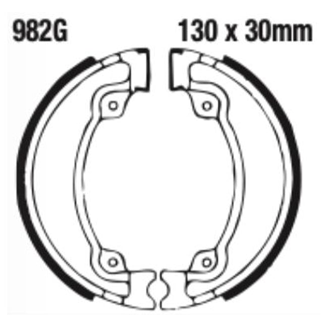 EBC Brakes Grooved Brake Shoe Set – G Series Fitments