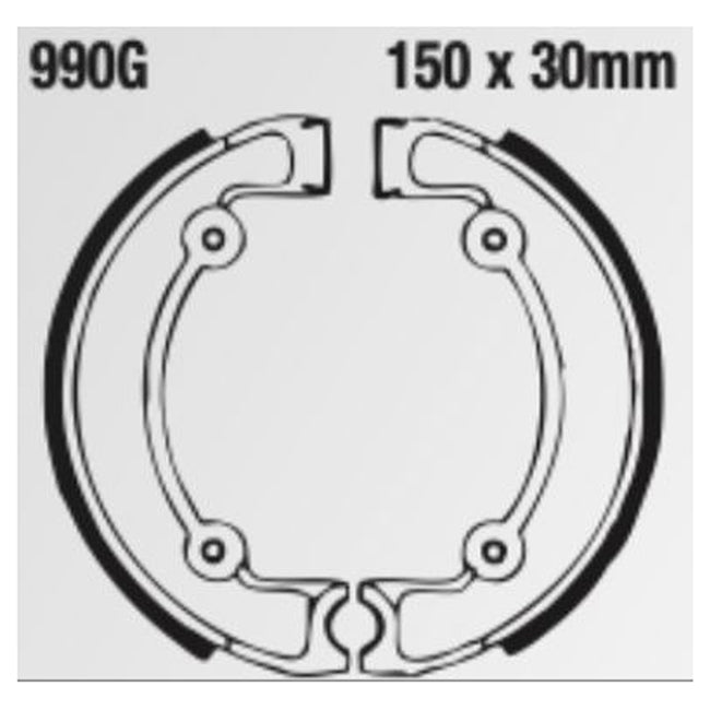 EBC Brakes Grooved Brake Shoe Set – G Series Fitments