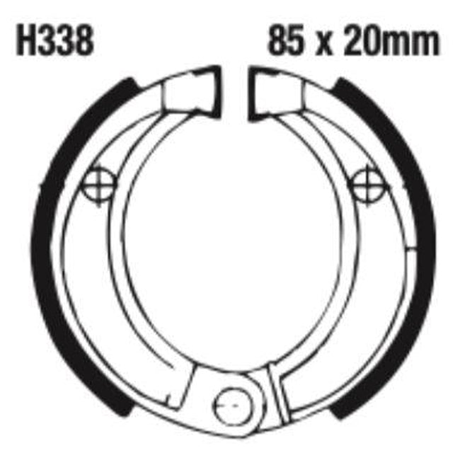 EBC Brakes Grooved Brake Shoe Set – G Series Fitments