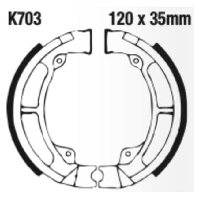 EBC Brakes Grooved Brake Shoe Set – G Series Fitments