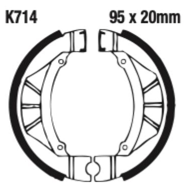 EBC Brakes Grooved Brake Shoe Set – G Series Fitments