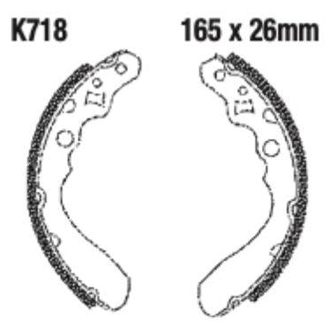 EBC Brakes Motorcycle Brake Shoe Set – Durable & High-Performance