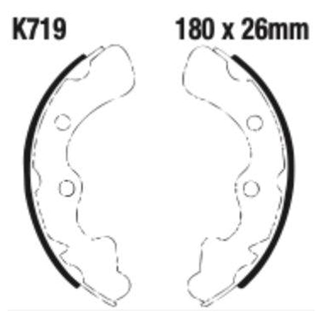 EBC Brakes Motorcycle Brake Shoe Set – Durable & High-Performance