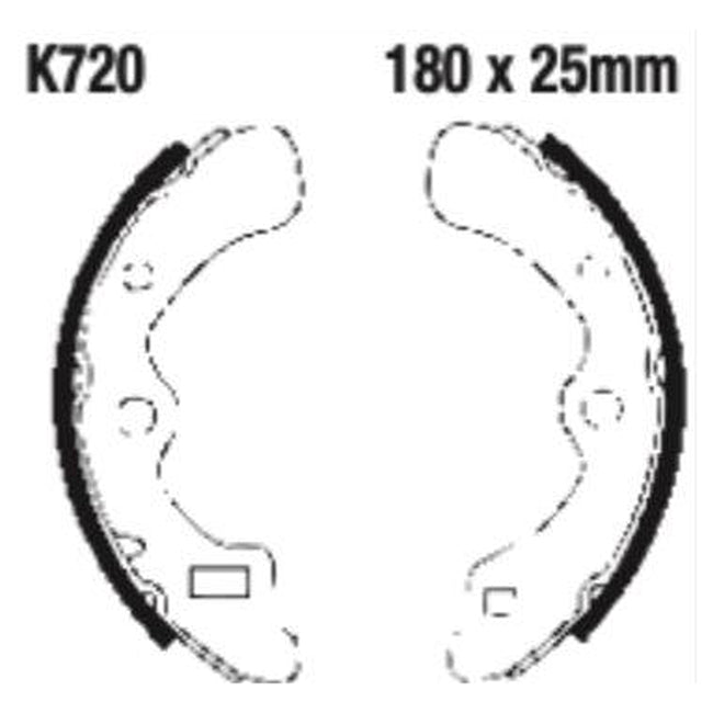 EBC Brakes Motorcycle Brake Shoe Set – Durable & High-Performance