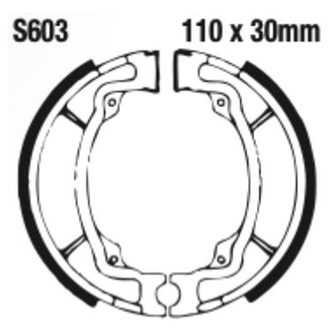 EBC Brakes Grooved Brake Shoe Set – G Series Fitments
