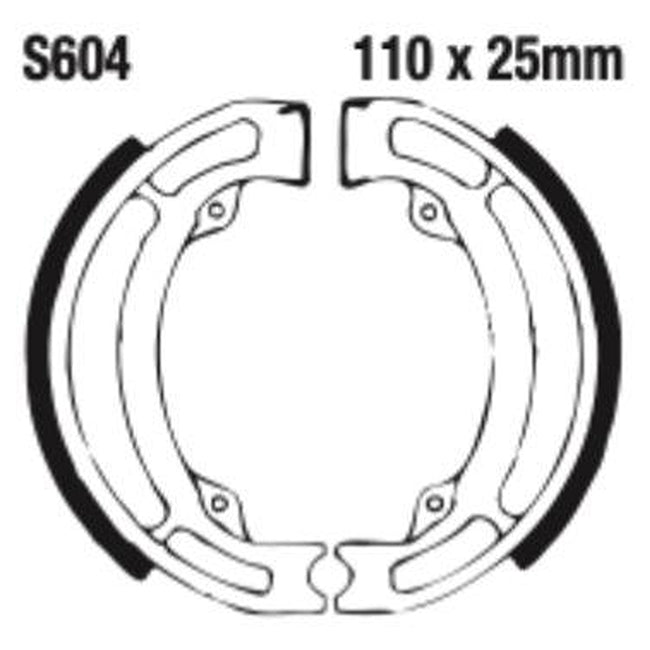 EBC Brakes Motorcycle Brake Shoe Set – Durable & High-Performance