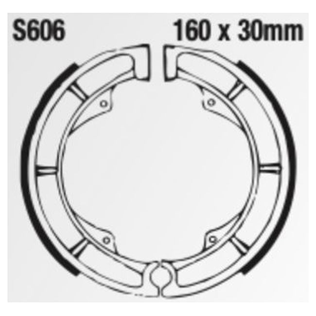 EBC Brakes Motorcycle Brake Shoe Set – Durable & High-Performance