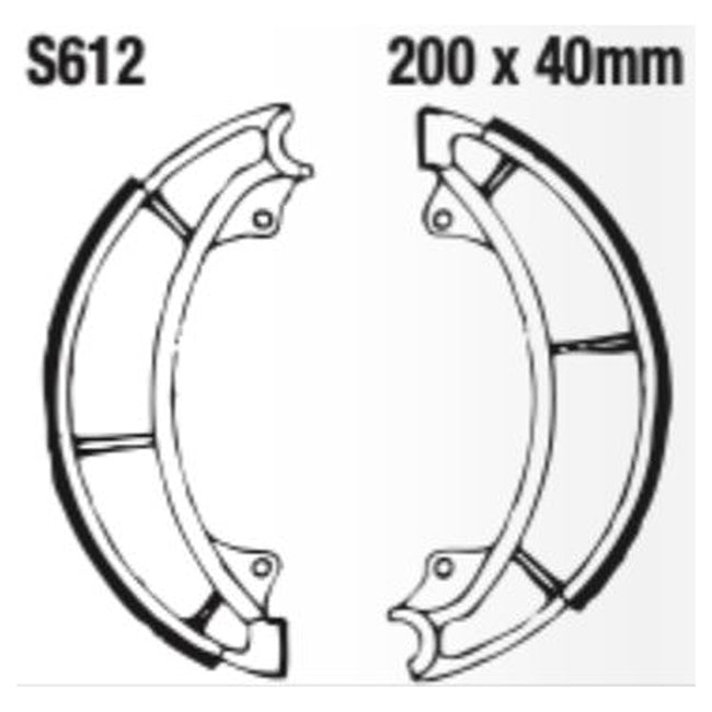 EBC Brakes Motorcycle Brake Shoe Set – Durable & High-Performance