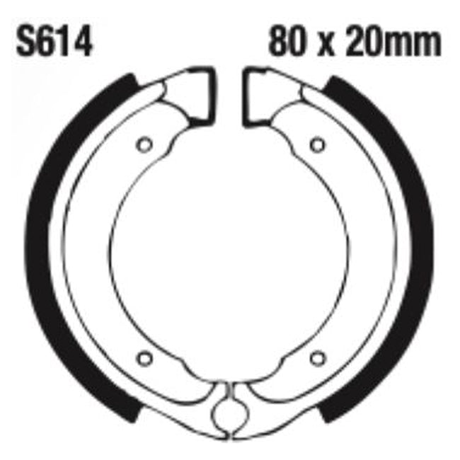 EBC Brakes Grooved Brake Shoe Set – G Series Fitments